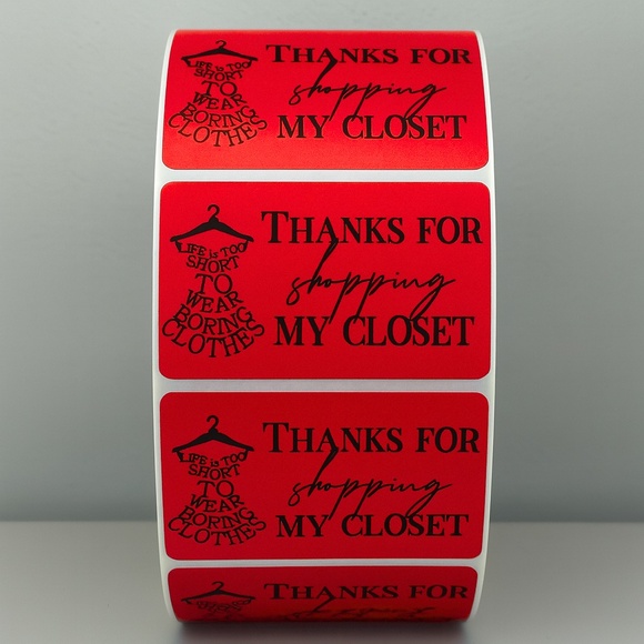 Thanks for Shopping My Closet Stickers – Cute Labels for Clothing Orders - Picture 7 of 11